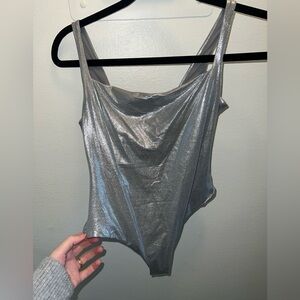 SKIMS - Square Neck Fits Everybody bodysuit - silver